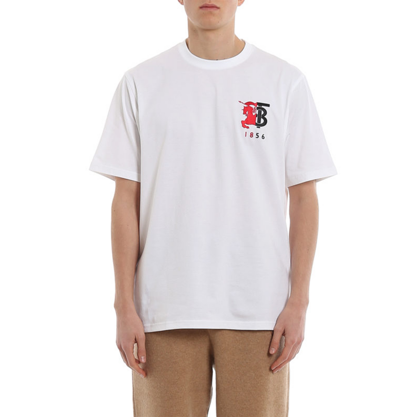 BURBERRY Hesford TB Monogram Embroidery Tee White