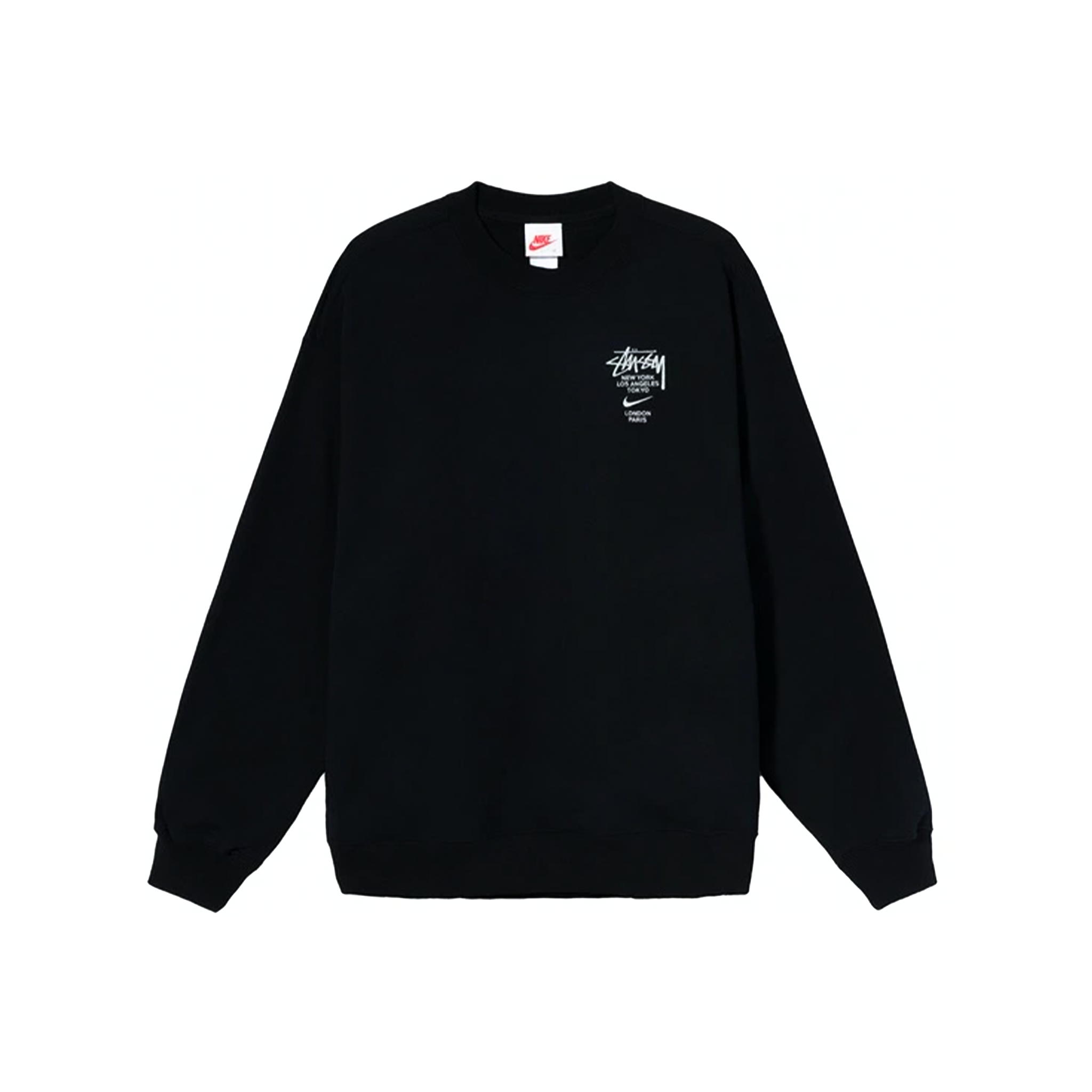 Nike x Stüssy International Crewneck Sweatshirt Black – STEALPLUG KL