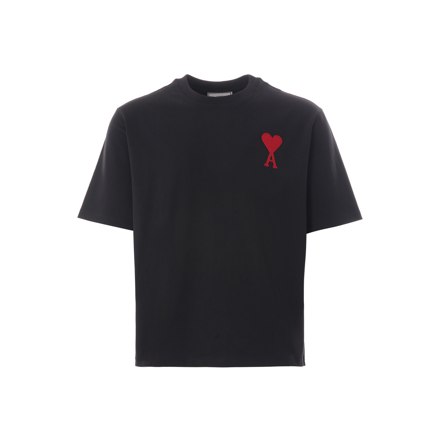 AMI PARIS De Coeur Chain Stitch Tee Black (FW20)