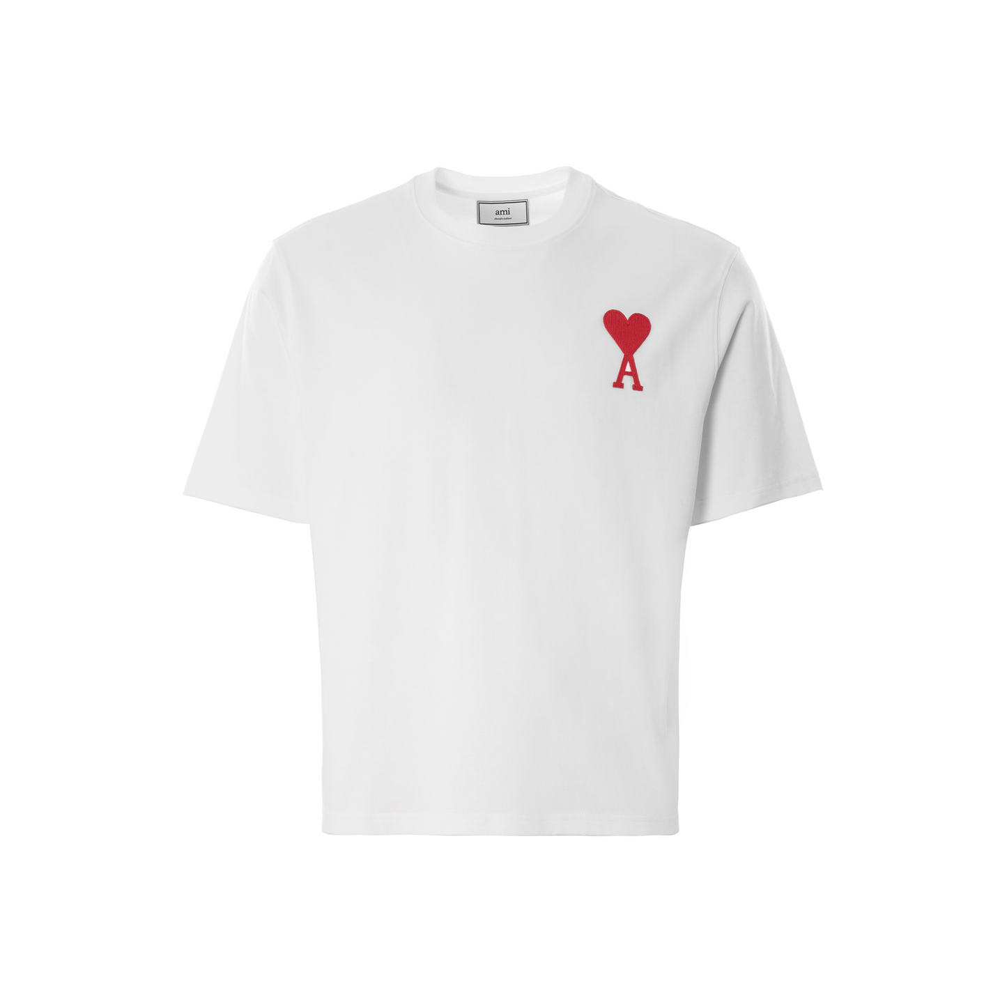 AMI PARIS De Coeur Chain Stitch Tee White (FW20)