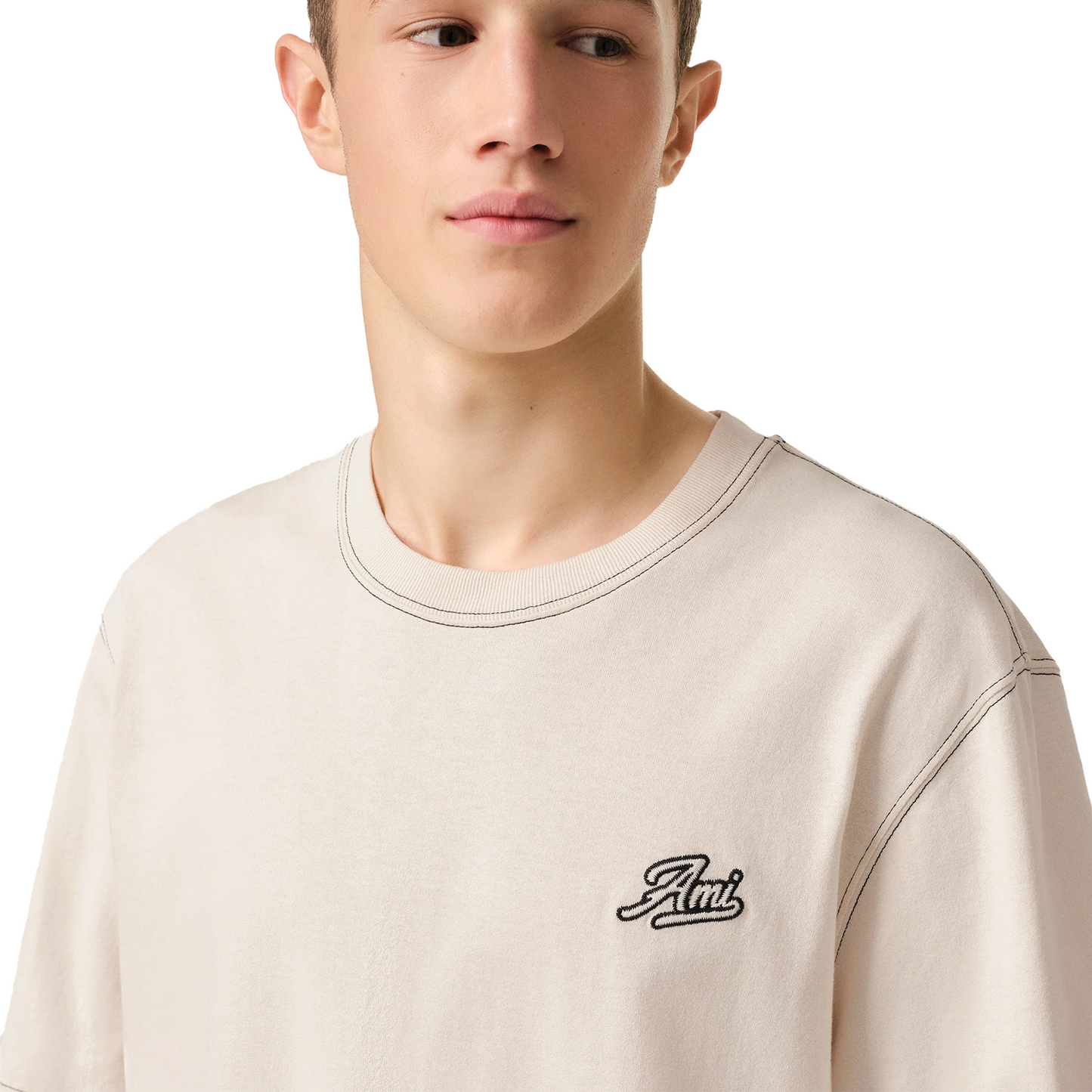 AMI PARIS Ami Signature Tee White Cream (SS25)