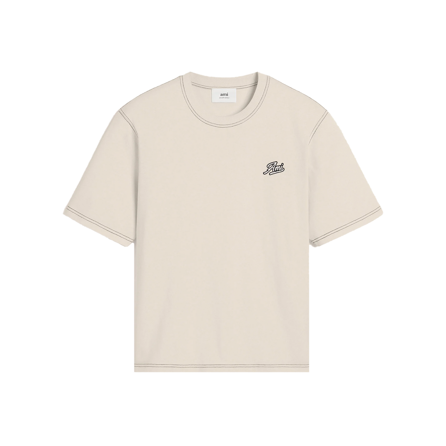 AMI PARIS Ami Signature Tee White Cream (SS25)