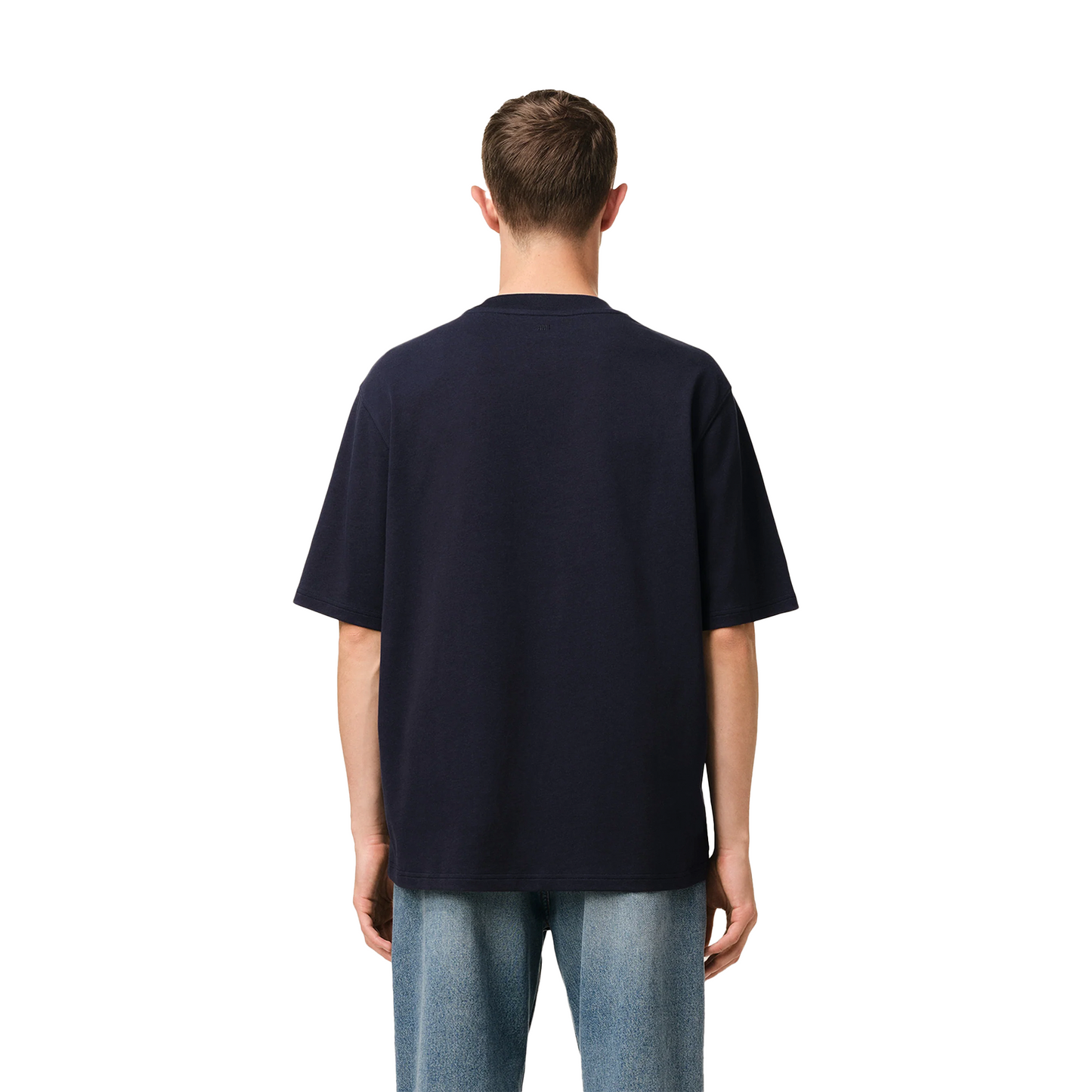 AMI PARIS Cotton Ami de Coeur Patch Tee Navy (SS25)
