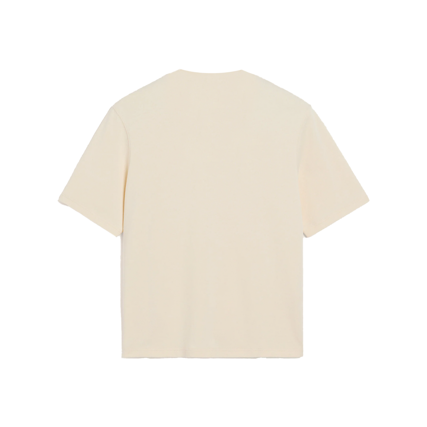 AMI PARIS Beige Cotton Ami de Coeur Patch Tee White Cream (SS25)