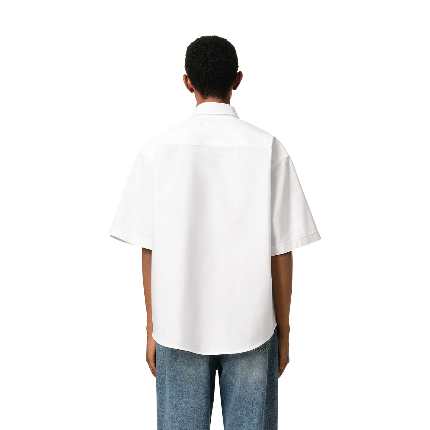 AMI PARIS Cotton Boxy Fit Short Sleeves Shirt White (SS24)