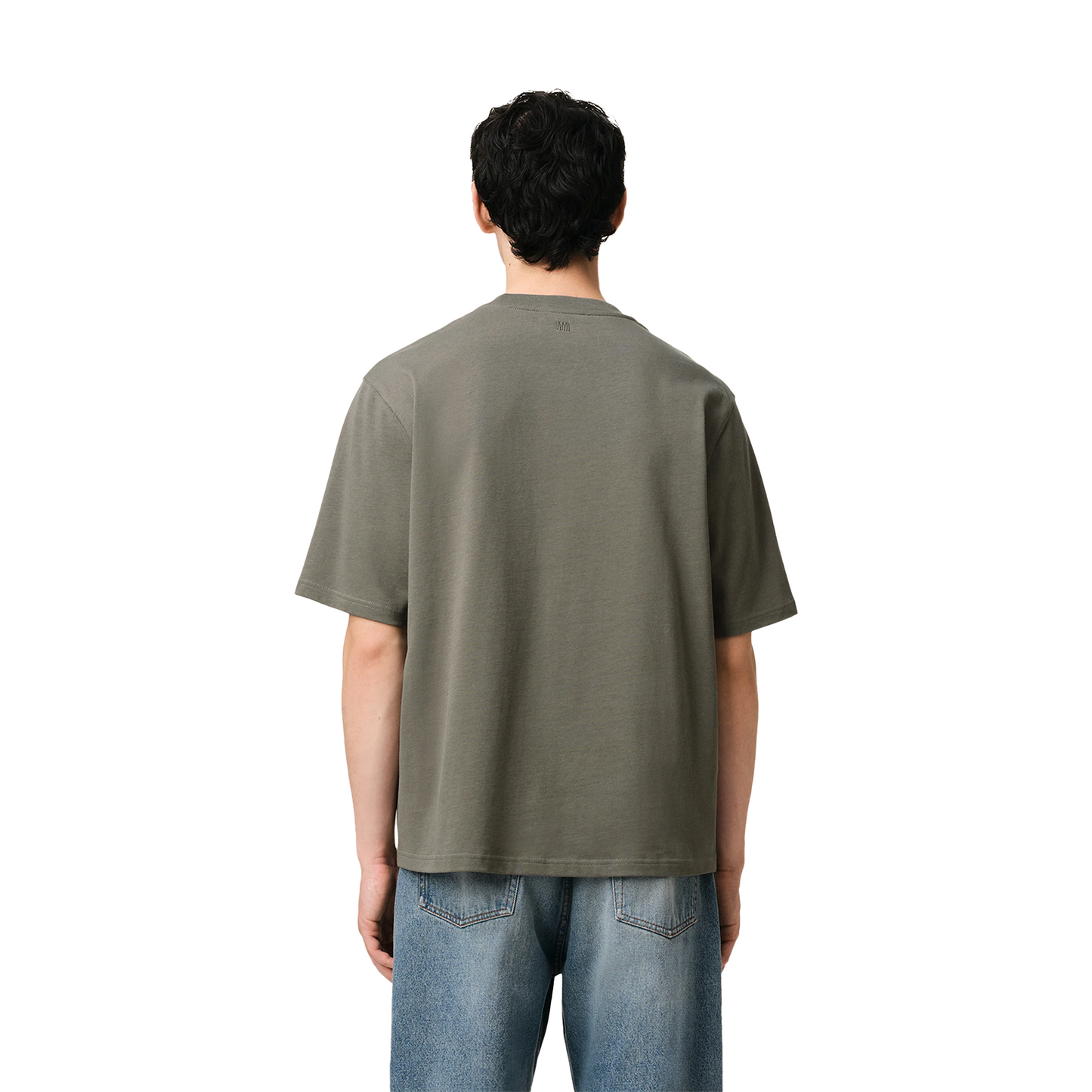 AMI PARIS Tonal Ami de Coeur Tee Smoke Grey (SS25)