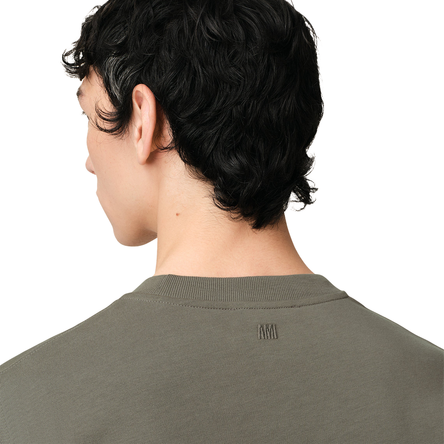 AMI PARIS Tonal Ami de Coeur Tee Smoke Grey (SS25)