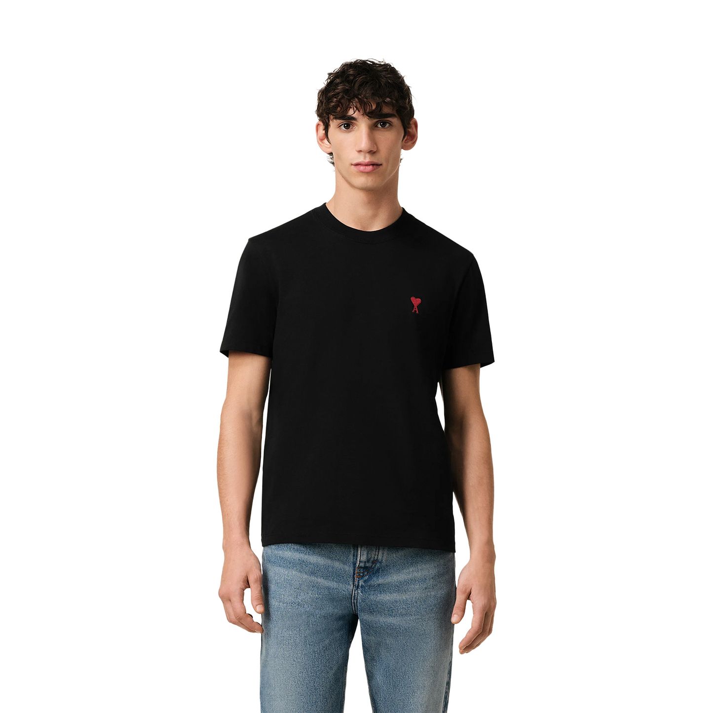 AMI PARIS Classic Fit Ami De Coeur Tee Black/Red (SS24)