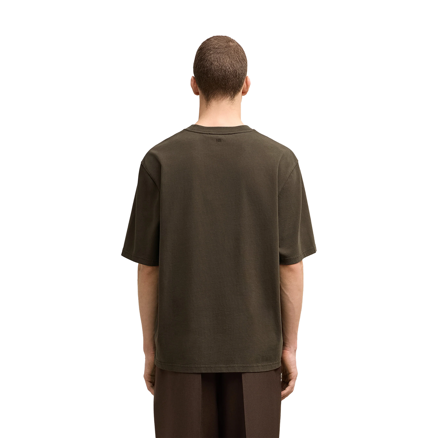 AMI PARIS De Coeur Heavy Jersey Tee Dark Coffee (FW24)