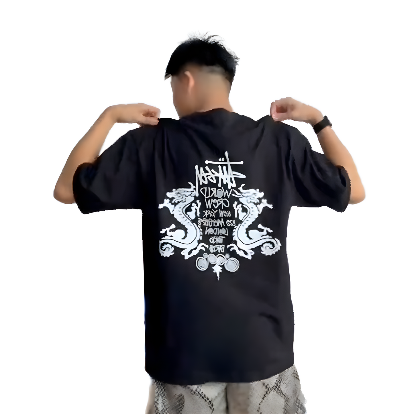 Stüssy Double Dragon Pigment Dyed Tee Black (SS25)