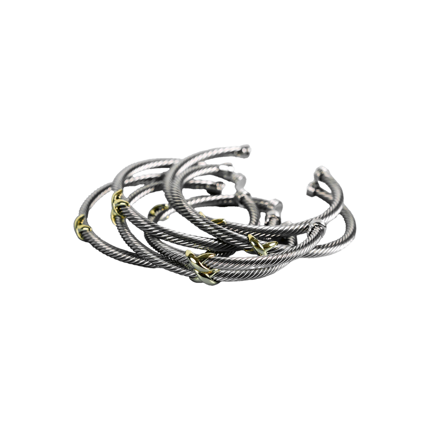 EK Collection Aurora Single Bangle Silver/Gold (SS25)