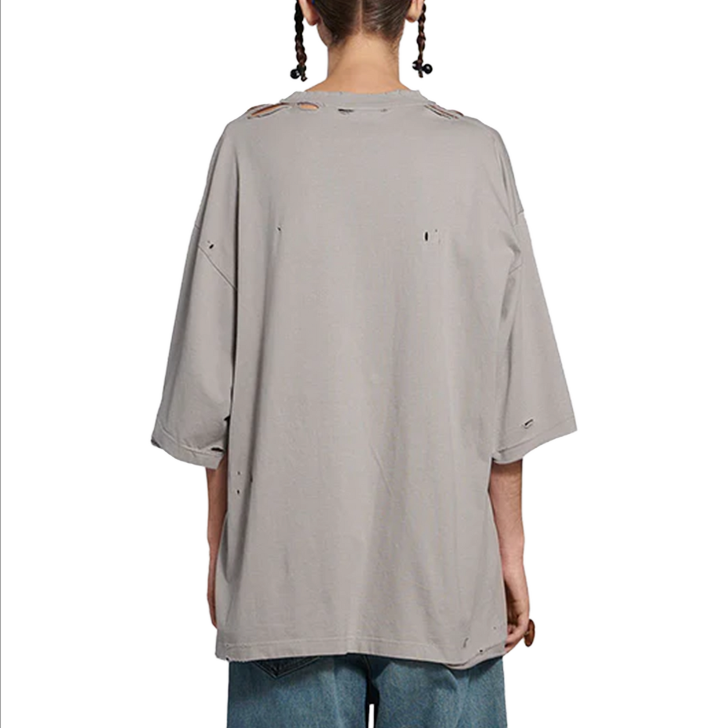 BALENCIAGA Blurry Wide Fit Tee Steel Grey/Black (FW21)