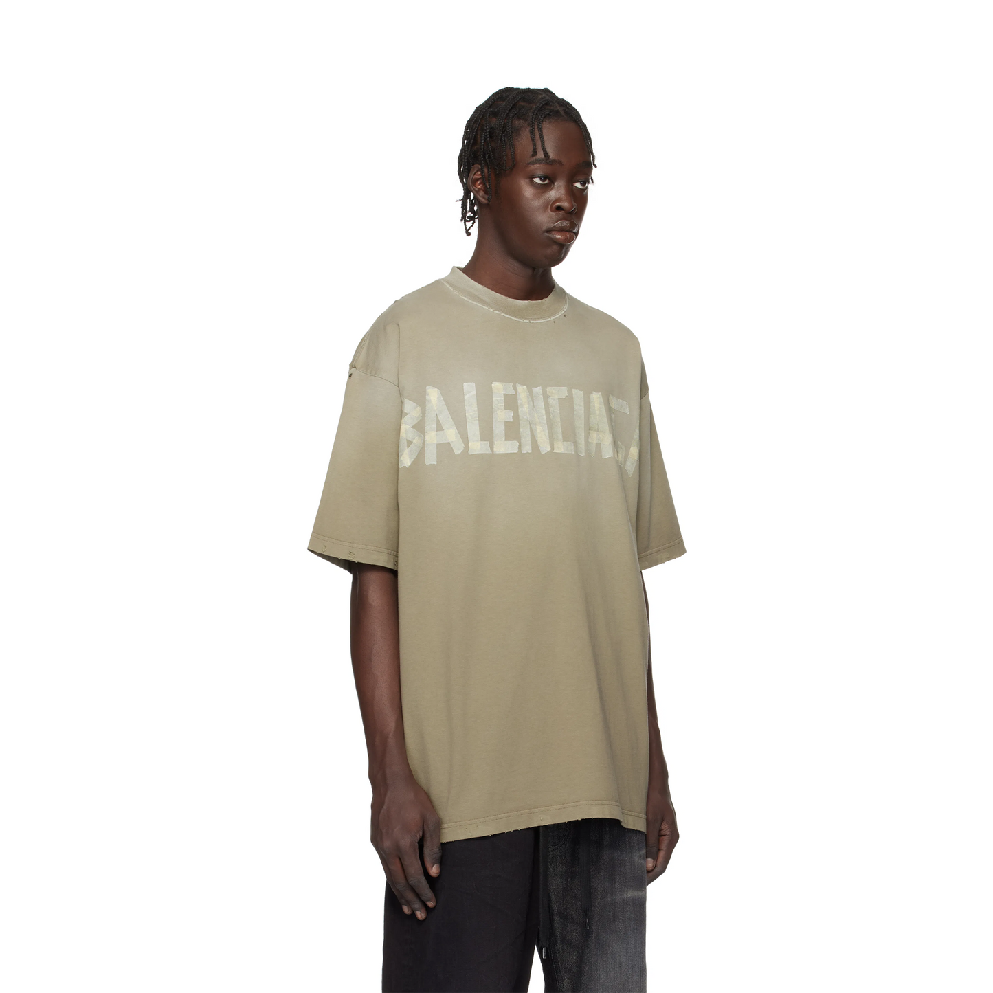 BALENCIAGA New Tape Type TR Medium Fit Tee Army Green (SS25)