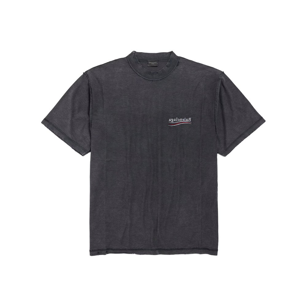 BALENCIAGA Political Campaign Inside-Out Large Fit Tee Black/White/Red (SS25)