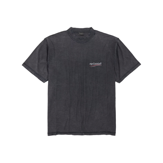 BALENCIAGA Political Campaign Inside-Out Large Fit Tee Black/White/Red (SS25)