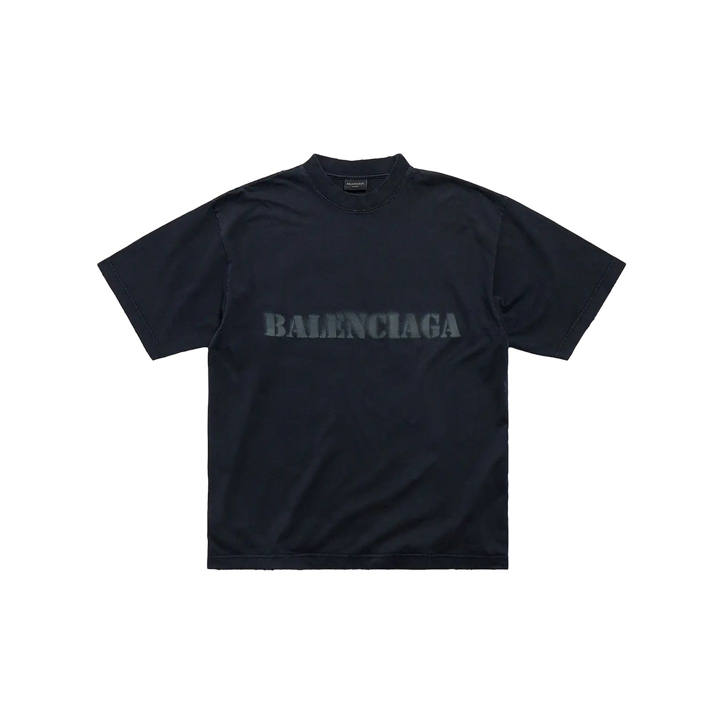 BALENCIAGA Stencil Type Oversized Fit Tee Black (SS25)