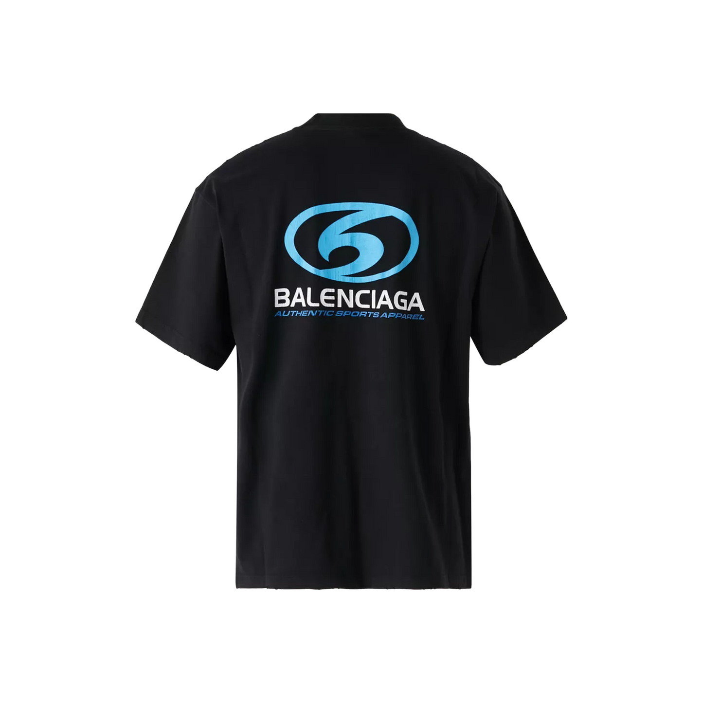 BALENCIAGA Surfer Medium Fit Tee Black/Blue (SS25)