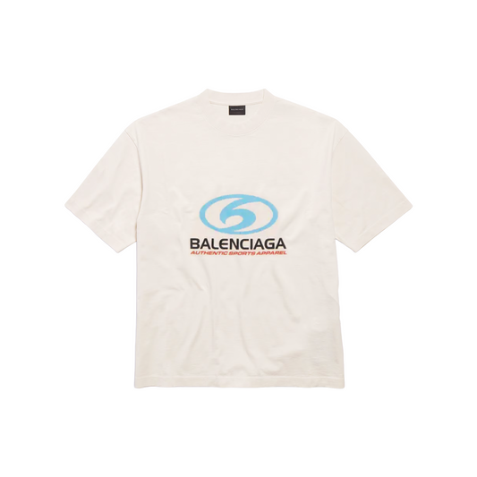 BALENCIAGA Surfer Medium Fit Tee Cream (SS25)