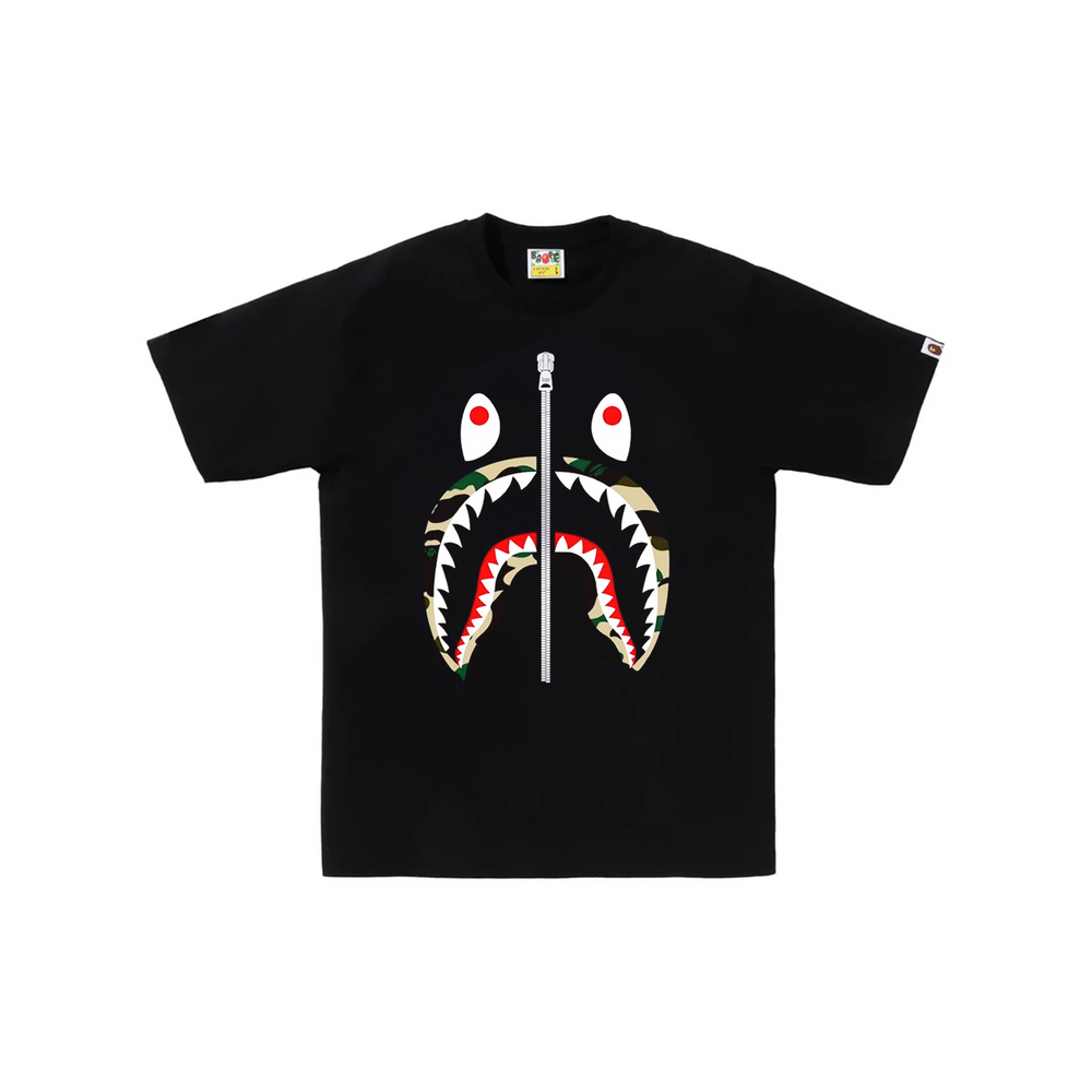 BAPE 1st Camo Shark Tee Black/Yellow (SS18)