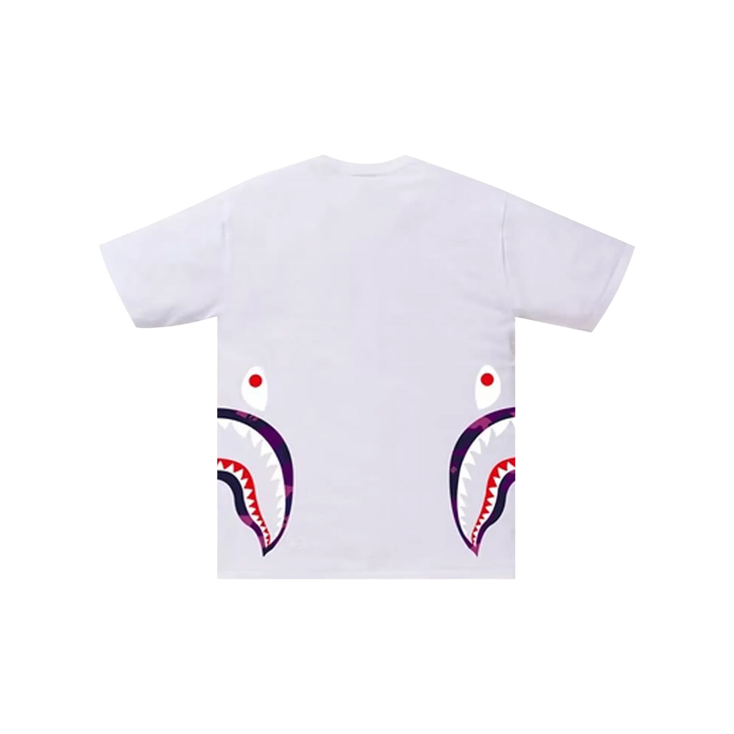 BAPE Color Camo Side Shark Tee White/Purple (SS22)