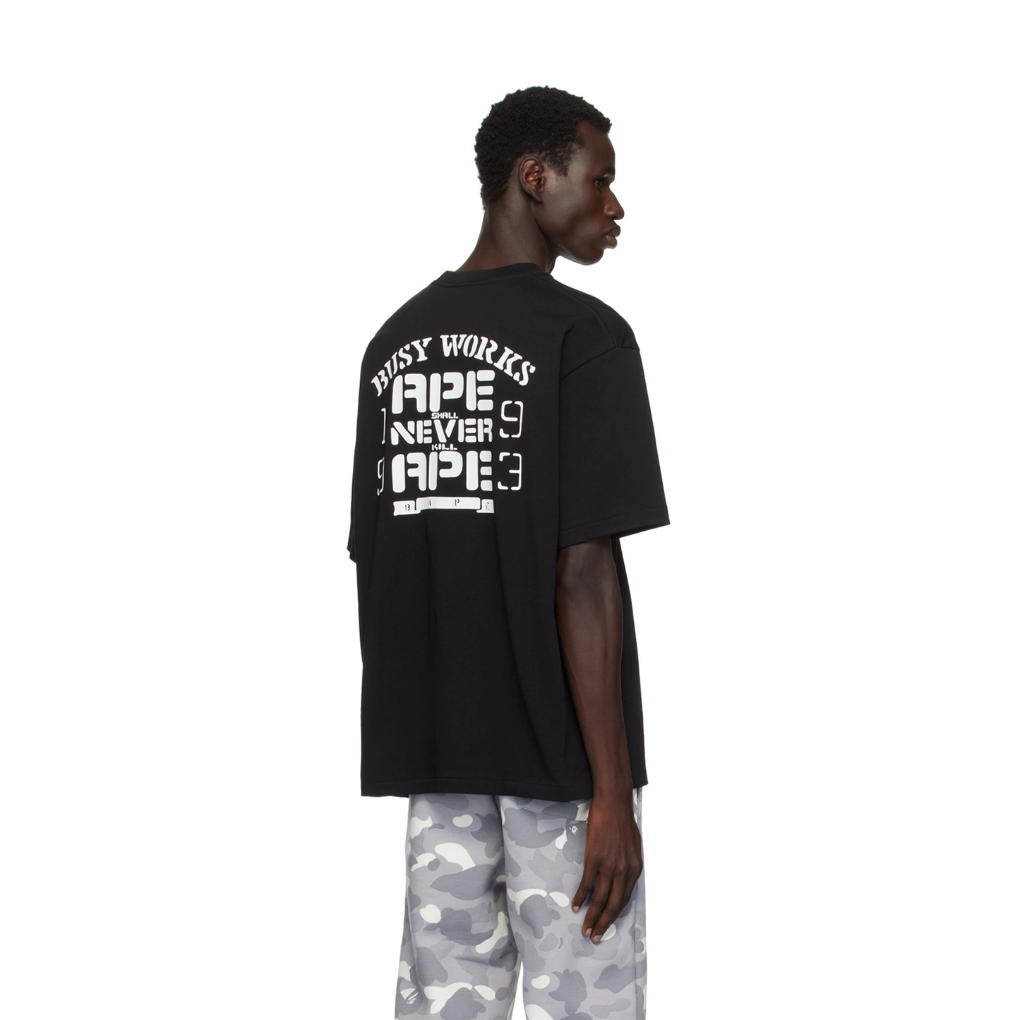 BAPE OG Ape Head College Tee Black (SS24)