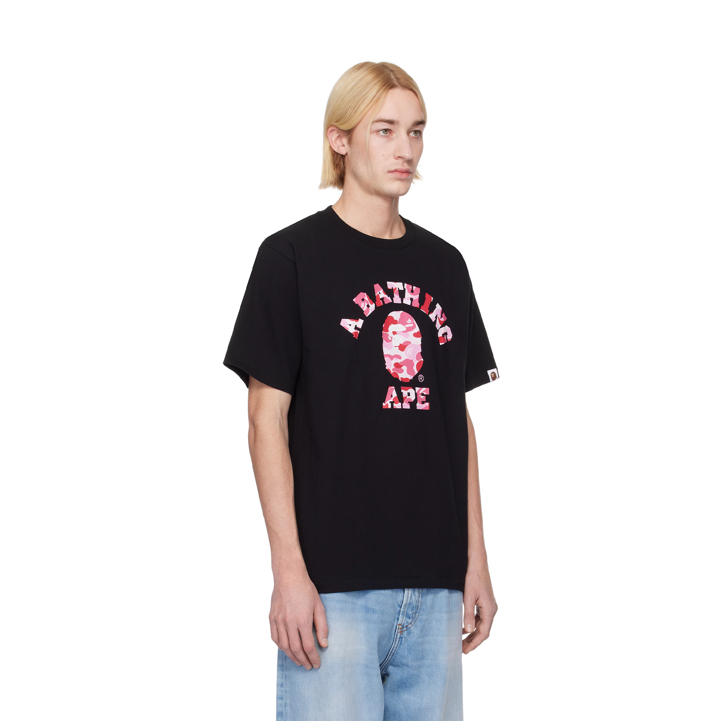 BAPE® ABC Camo College Tee Black/Pink (SS21)