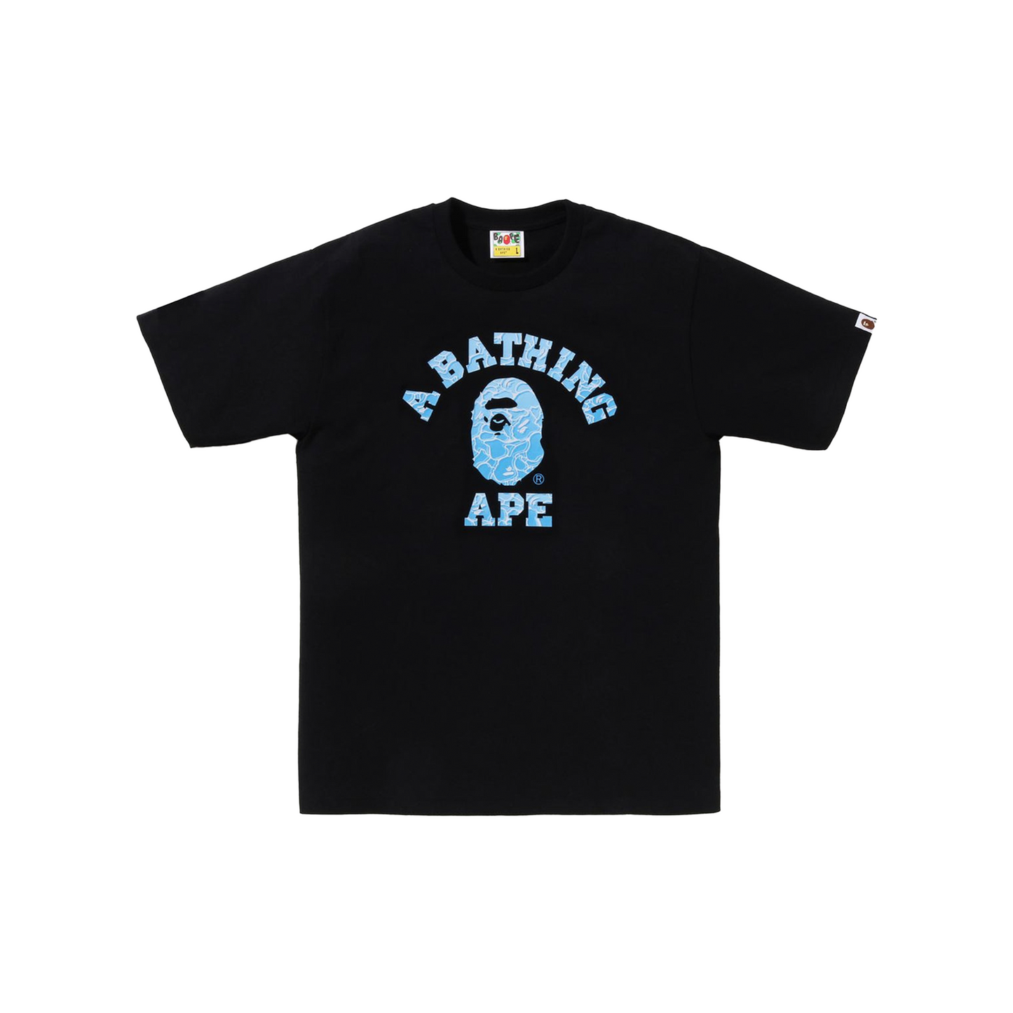 BAPE® ABC Sea Surface Camo College Tee Black (SS24)