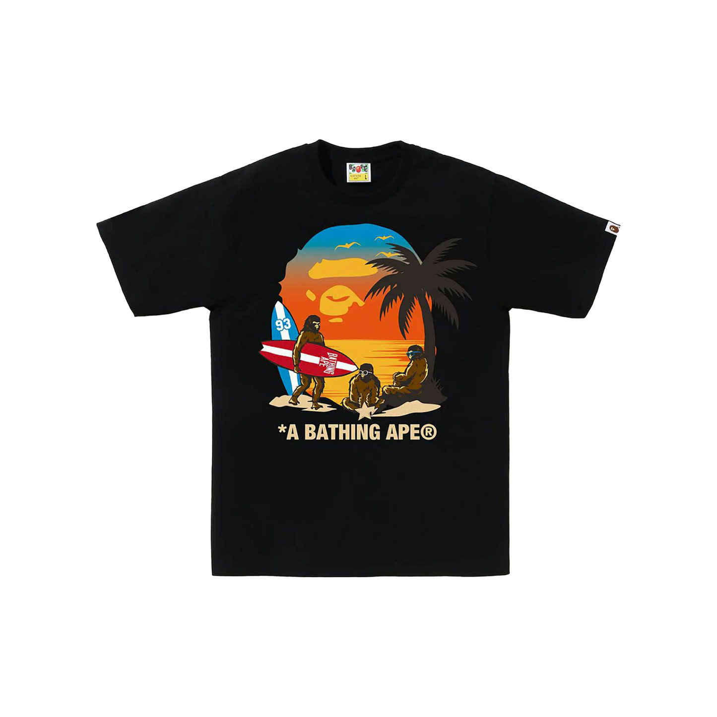 BAPE® Ape Sunset Beach Ape Head Tee Black (SS24)