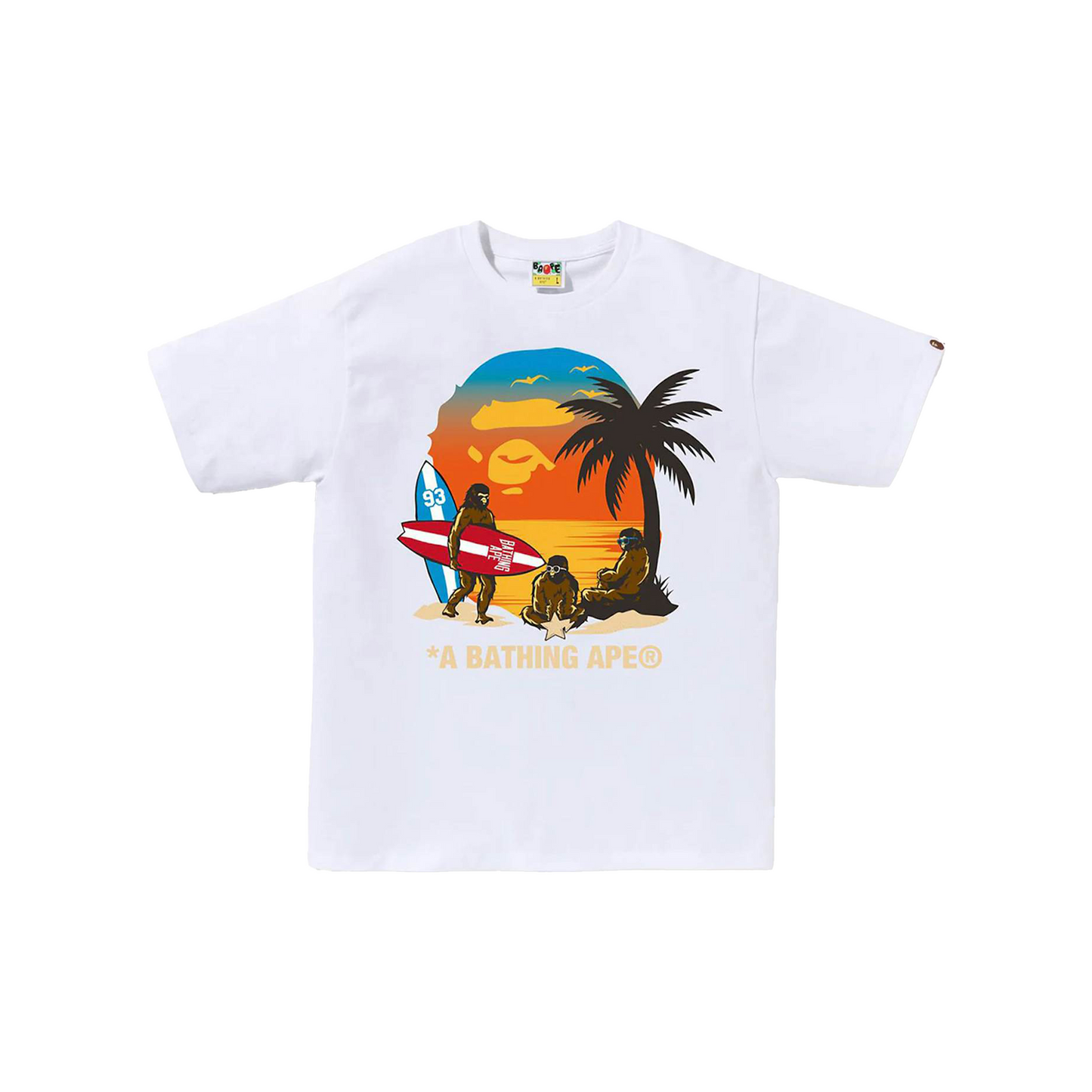 BAPE® Ape Sunset Beach Ape Head Tee White (SS24)