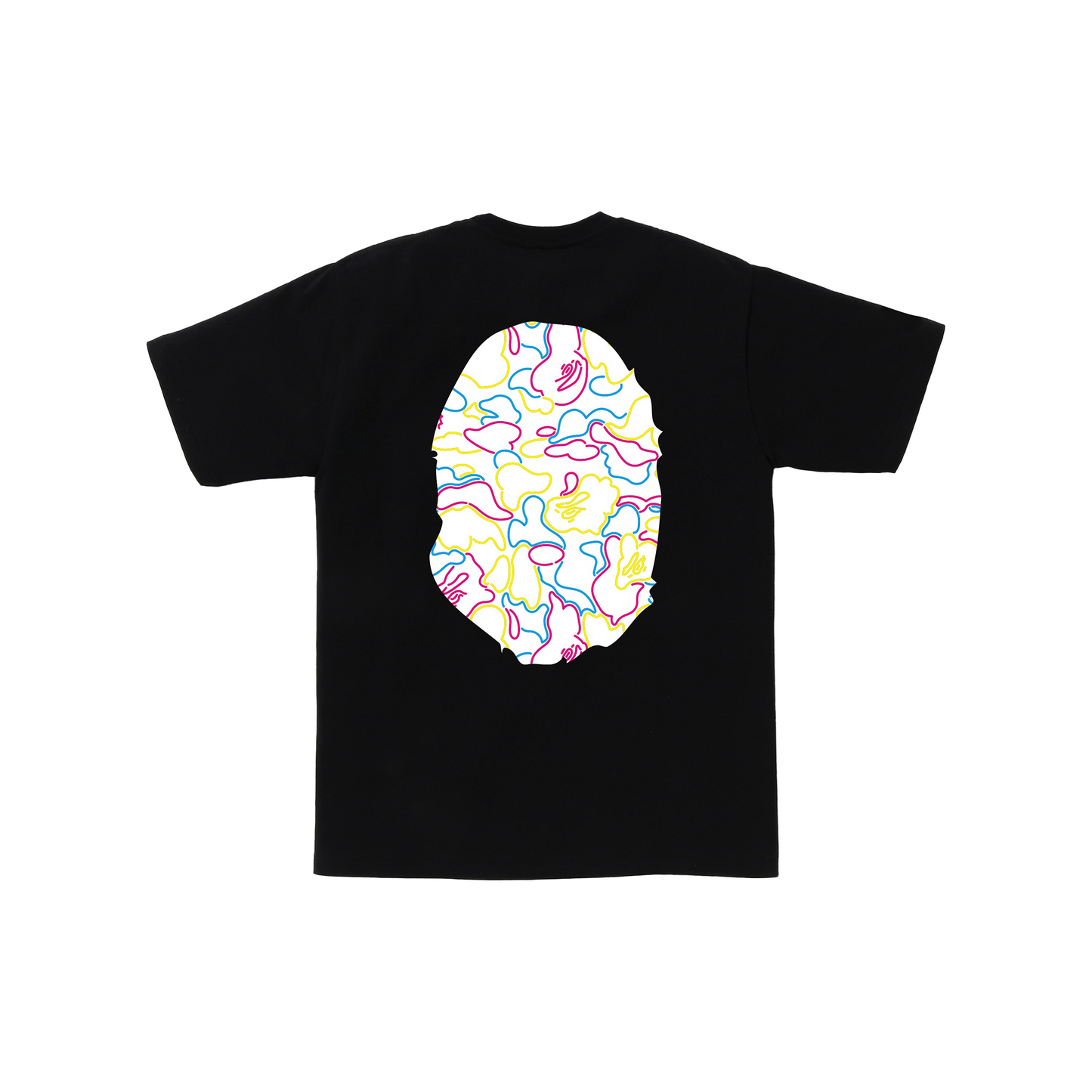 BAPE® Neon Camo Big Ape Head Tee Black (SS25)