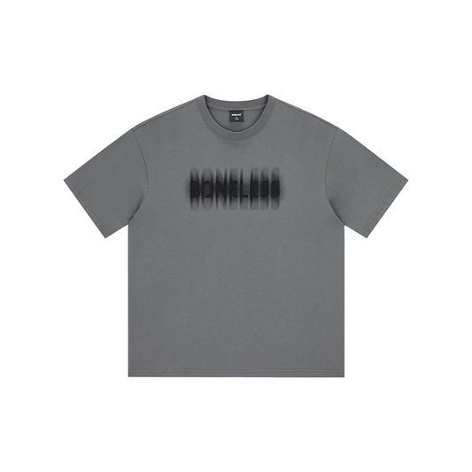 BONELESS B Series Blurred Foam Letter Logo Tee Dark Grey (SS25)