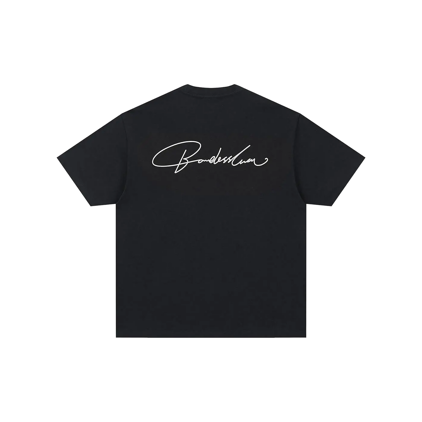 BONELESS Back Floral Foam Print Tee Black (SS25)