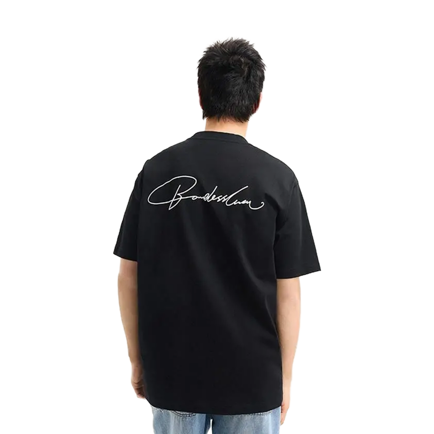 BONELESS Back Floral Foam Print Tee Black (SS25)