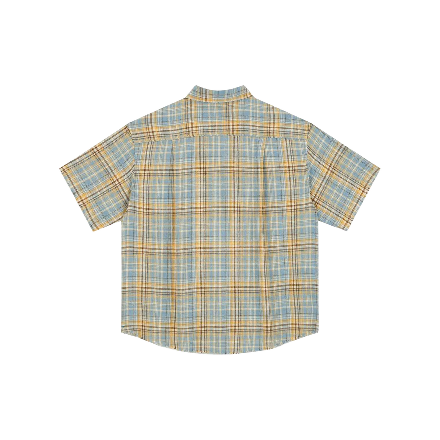 BONELESS Casual Plaid Short Sleeved Shirt Yellow (SS25)