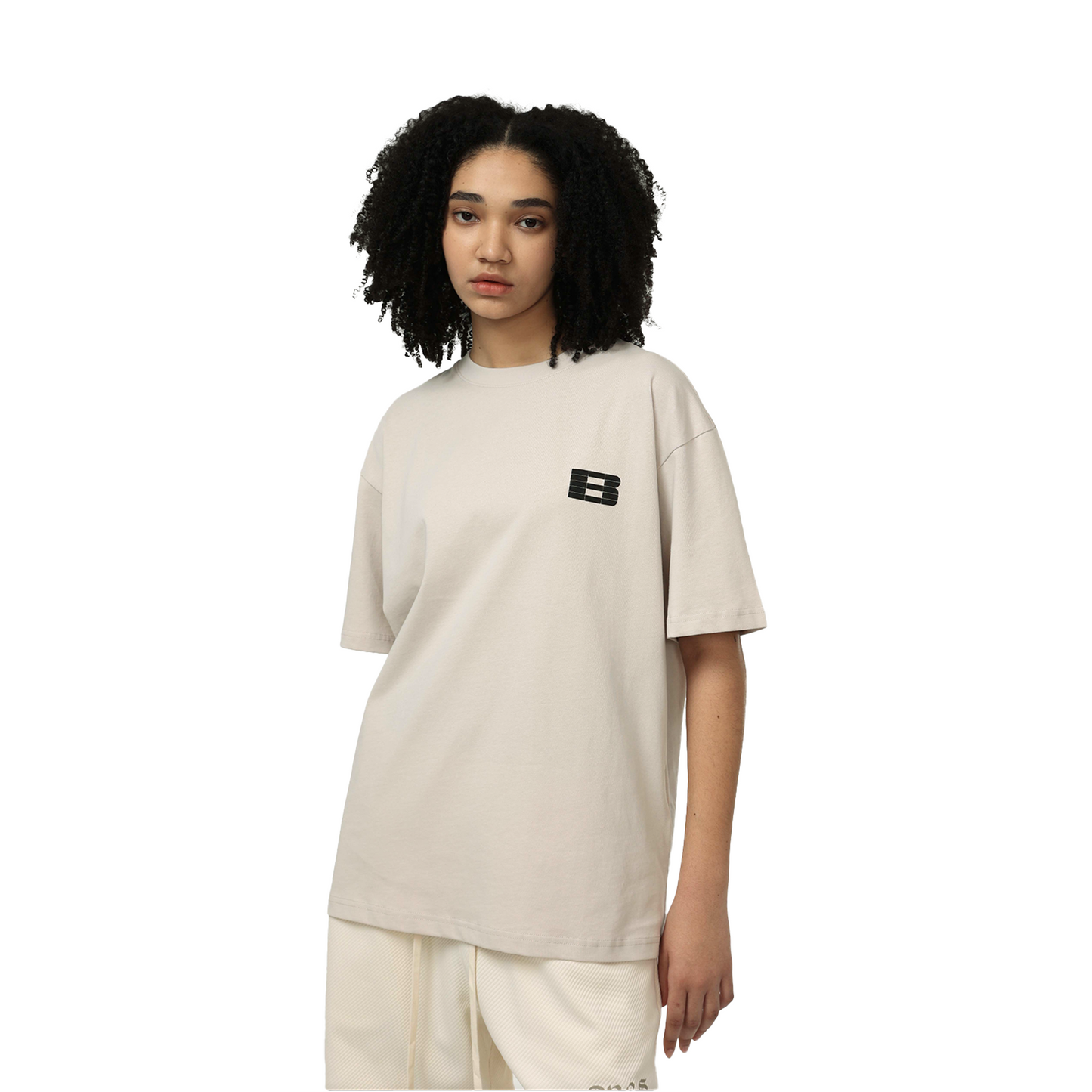 BONELESS Foamed Velvet B Shaped S/S Tee Apricot (SS23)