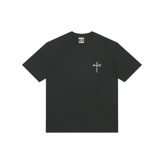 BONELESS Graffiti Cross Print Short Sleeved Tee Black (SS25)