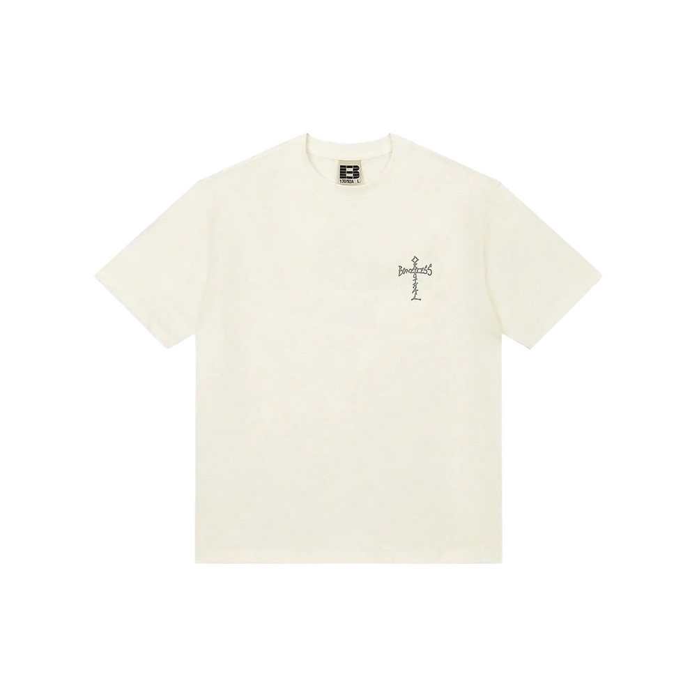BONELESS Graffiti Cross Print Short Sleeved Tee Pistachio White (SS25)