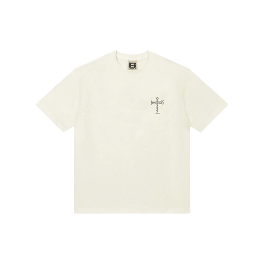 BONELESS Graffiti Cross Print Short Sleeved Tee Pistachio White (SS25)