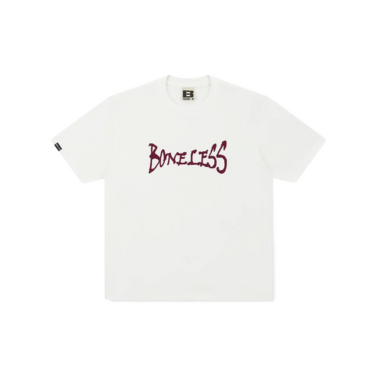 BONELESS Graffiti Letter Printing Tee Ivory White (SS25)