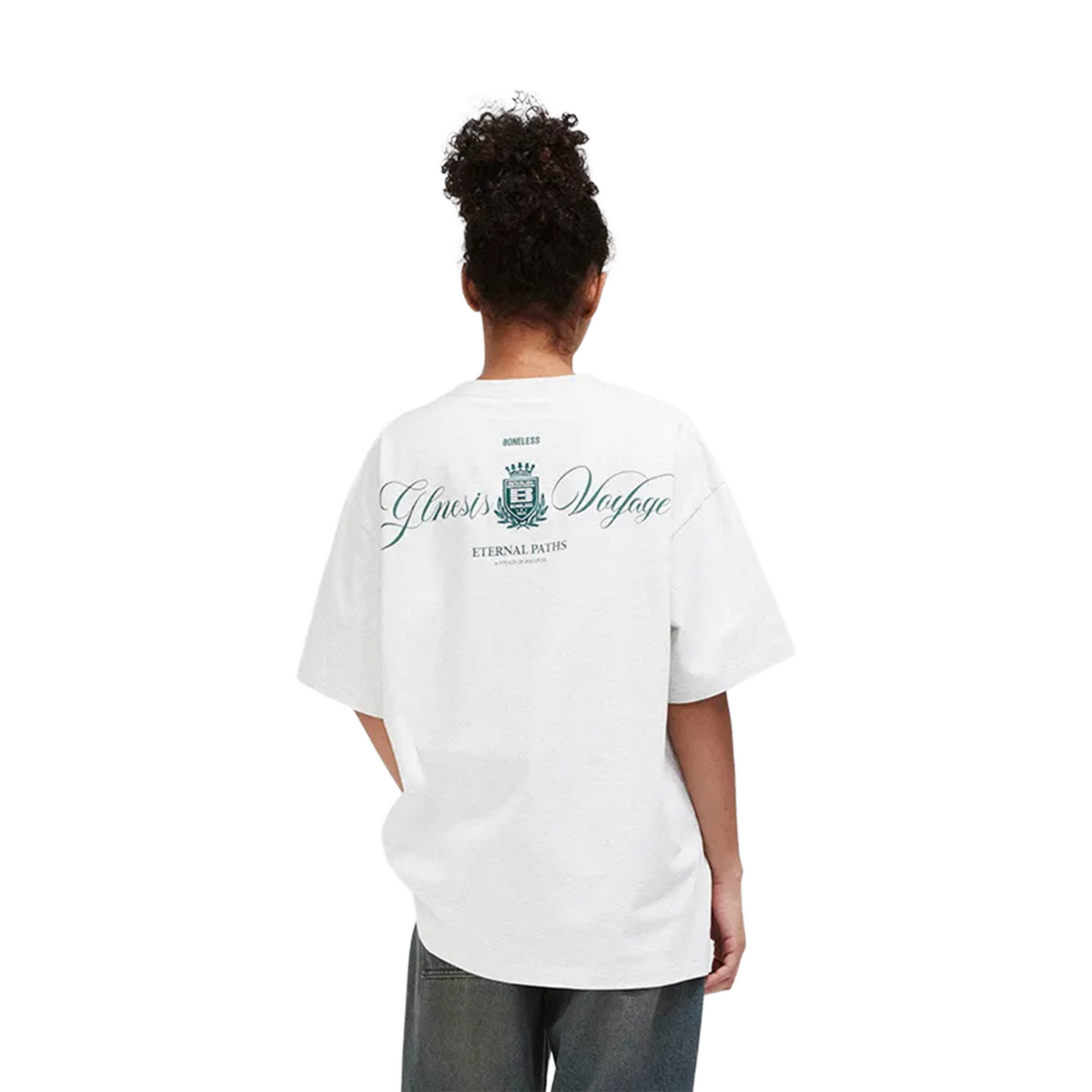 BONELESS Handwritten Medal Short Sleeved Tee White (SS24)