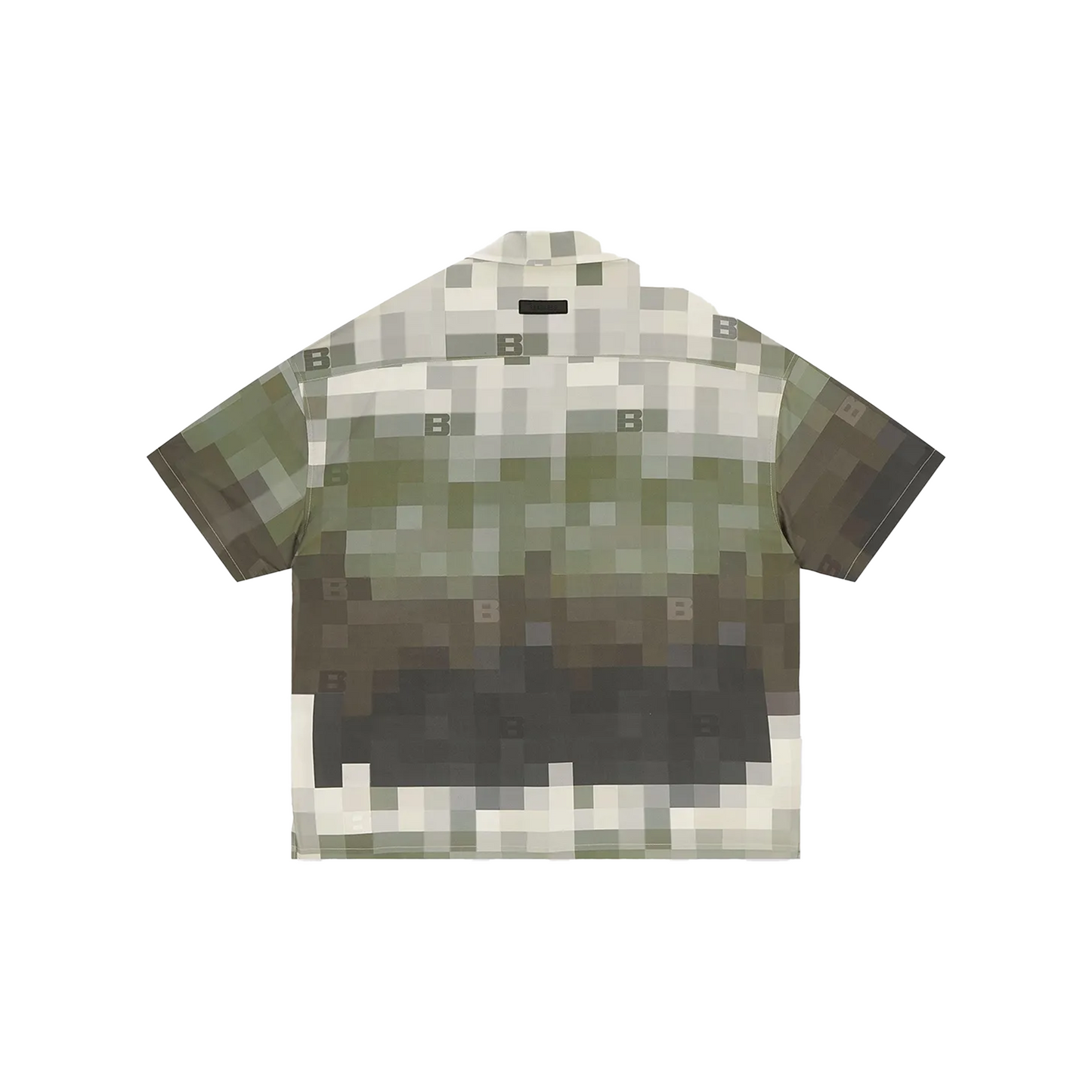 BONELESS Jacquard Cuban Collar Short Sleeved Shirt Camouflaged Green (SS24)