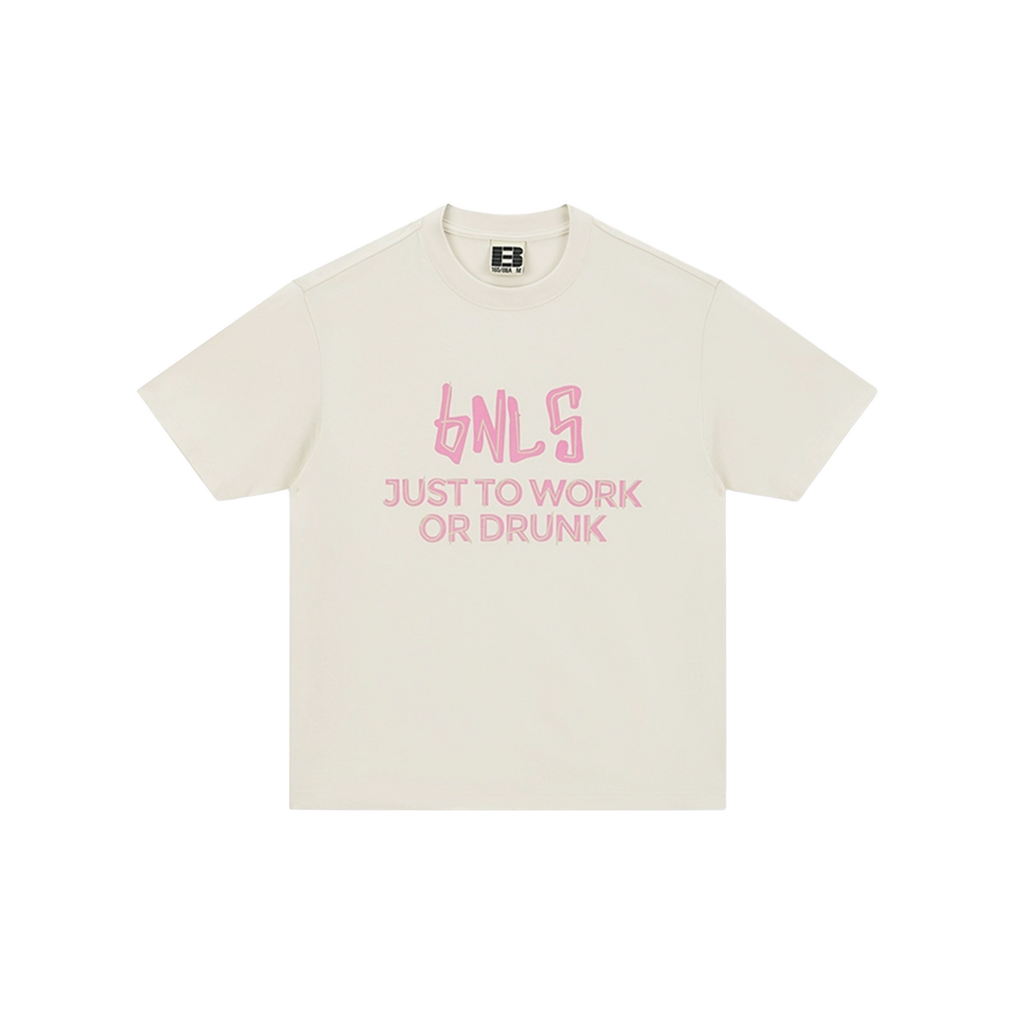 BONELESS Just To Work Or Drunk Tee Light Apricot (SS25)