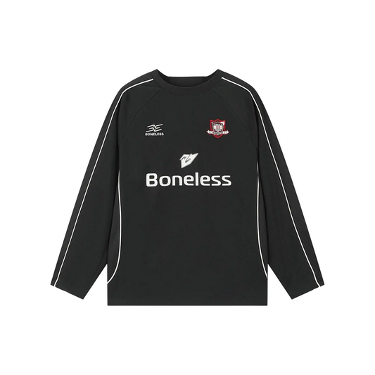BONELESS Contrast Colour Stitching Long Sleeved Jersey Black (SS25)