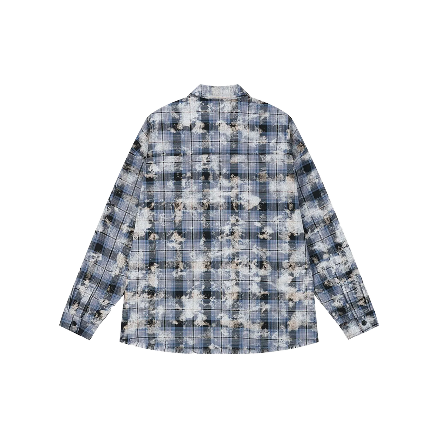 BONELESS Plaid Floral Long Sleeved Shirt Blue (FW23)
