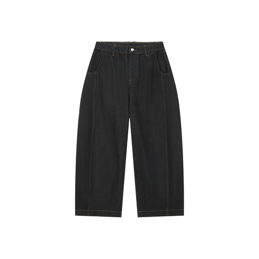 BONELESS Retro Scimitar Washed Wide Leg Pants Black (SS25)