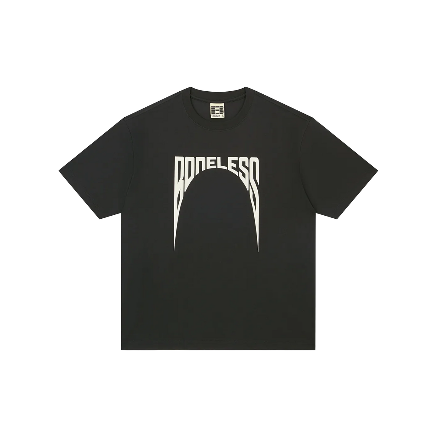 BONELESS Special Shaped Printed Short Sleeved Tee Black (SS25)