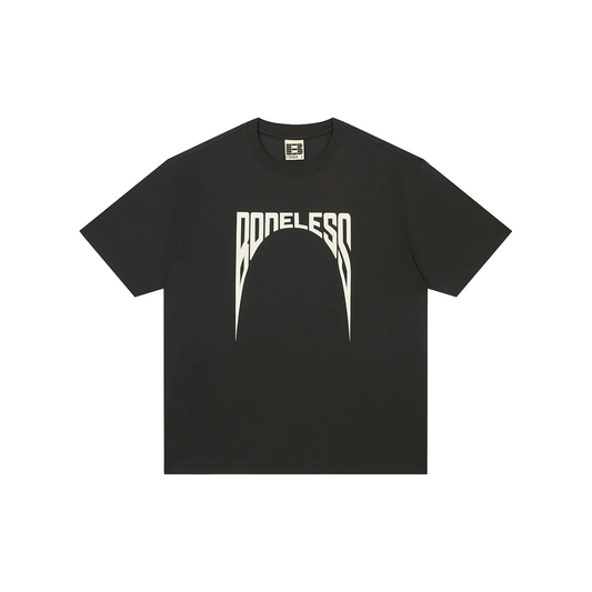BONELESS Special Shaped Printed Short Sleeved Tee Black (SS25)