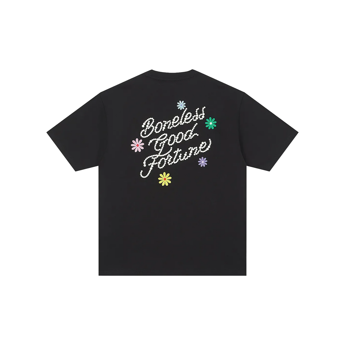 BONELESS Three-Dimensional Embroidered Tee Black (SS25)