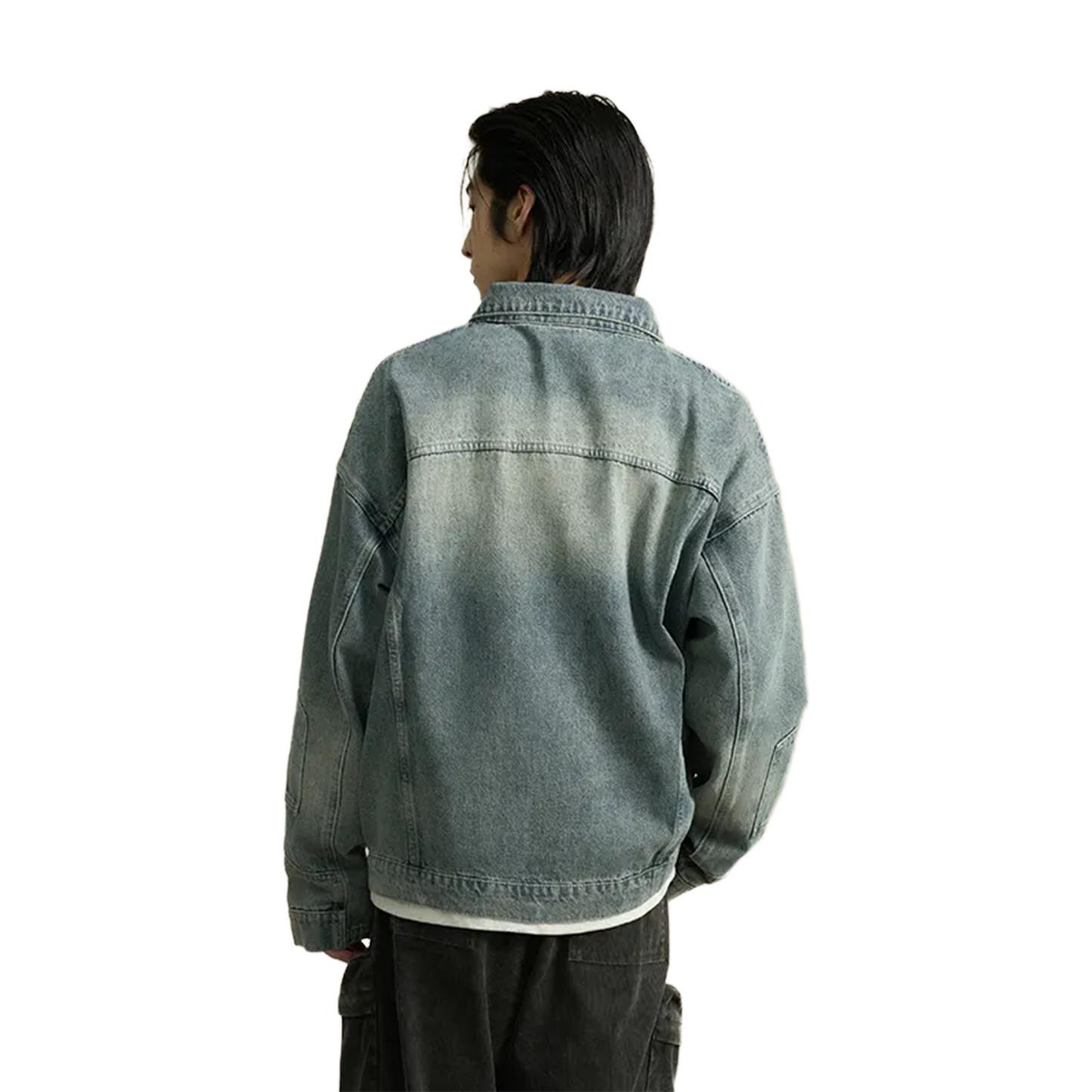 BONELESS Washed Denim Jacket Yellow Mud Blue (FW24)