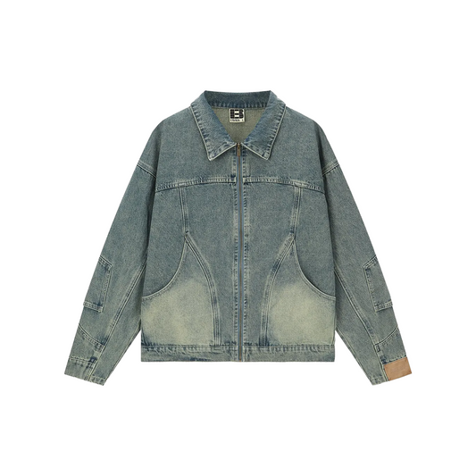 BONELESS Washed Denim Jacket Yellow Mud Blue (FW24)